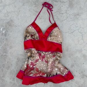 Vintage Y2K Floral Halter Top